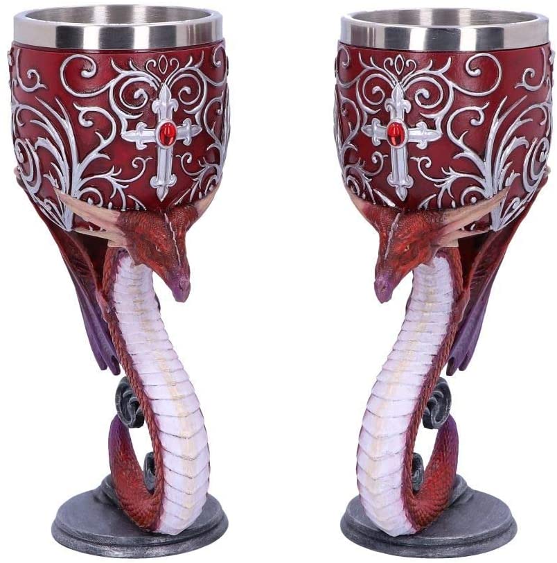 Dragons Devotion - Ensemble de deux gobelets Coeur de dragons jumeaux 18.5cm - flash vidéo