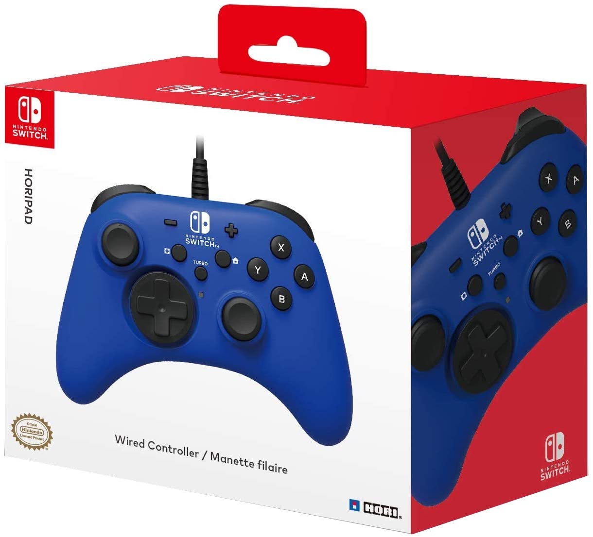 HORI - Nintendo Switch Blue Horipad Wired Gamepad - flash vidéo