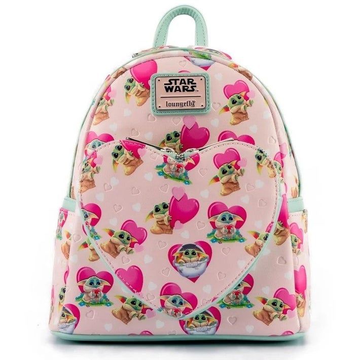 Loungefly: Star Wars: The Mandalorian - Grogu Valentines Backpack - flash vidéo