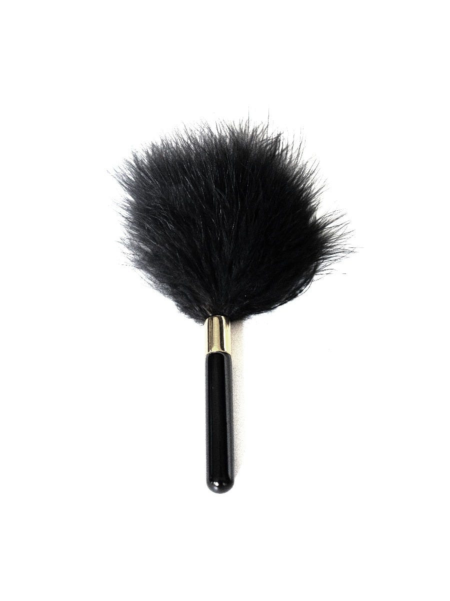 Plumeau Noir BDSM 18 cm - flash vidéo