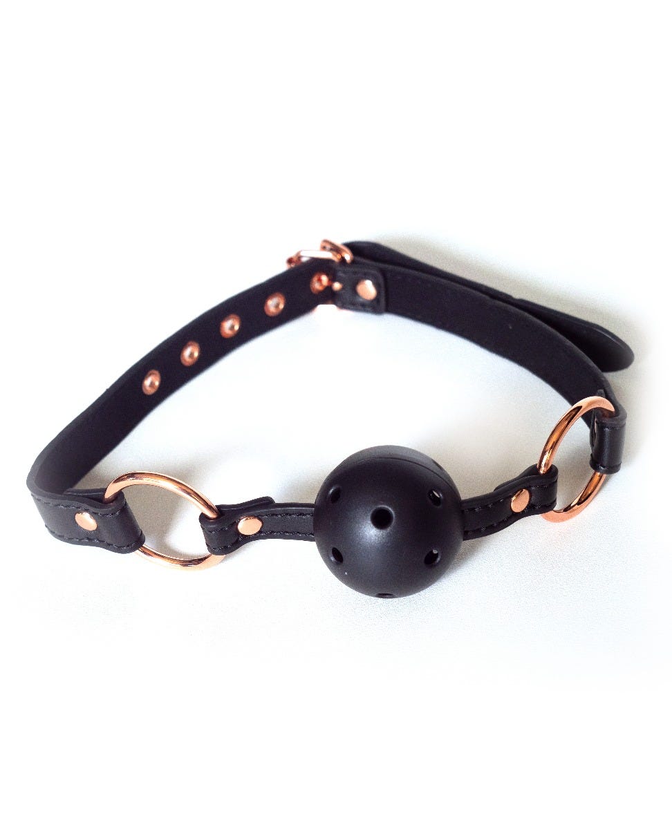 Baillon Ballgag Mat avec Boule Percée - flash vidéo