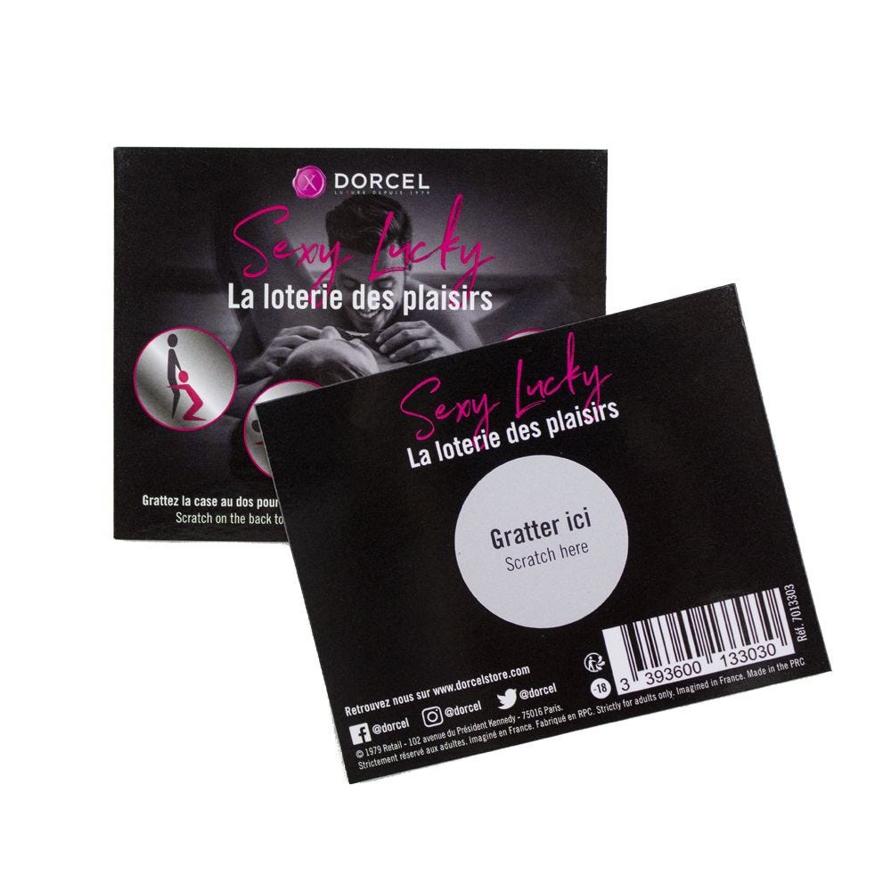 Lot de 10 cartes à gratter La Loterie Des Plaisirs - flash vidéo