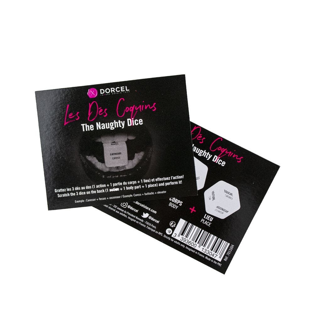 Lot de 10 cartes à gratter Les Dés Coquins - flash vidéo