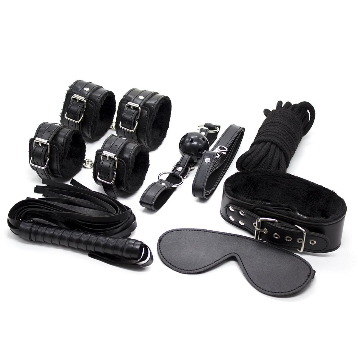 Kit BDSM Noir 8 pièces - flash vidéo