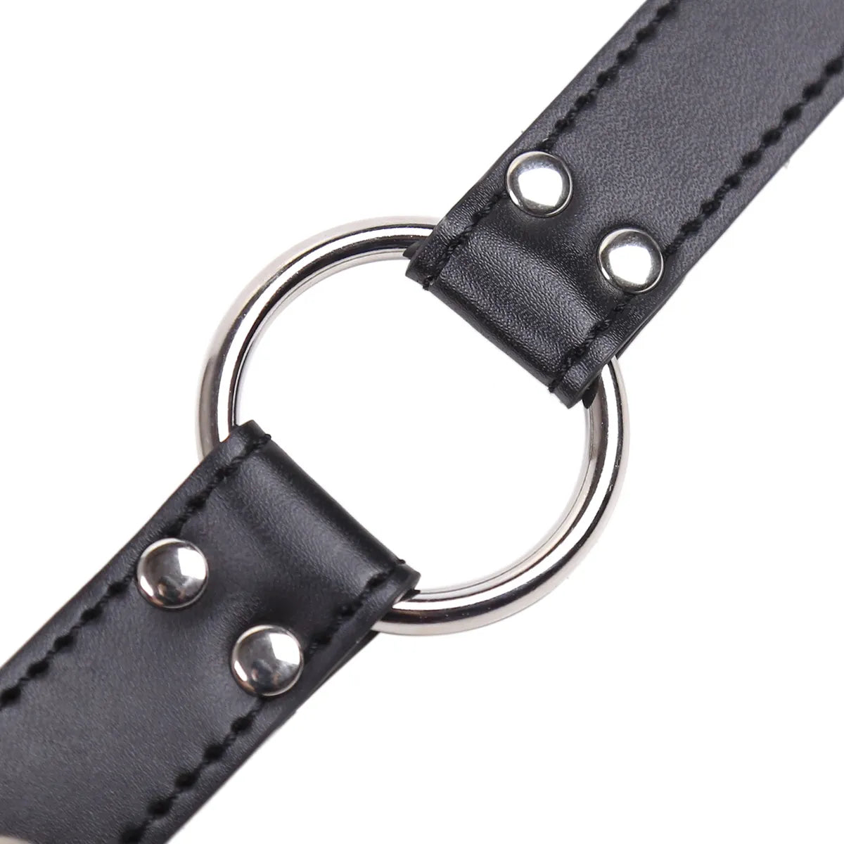 Bâillon anneau noir en PVC - flash vidéo