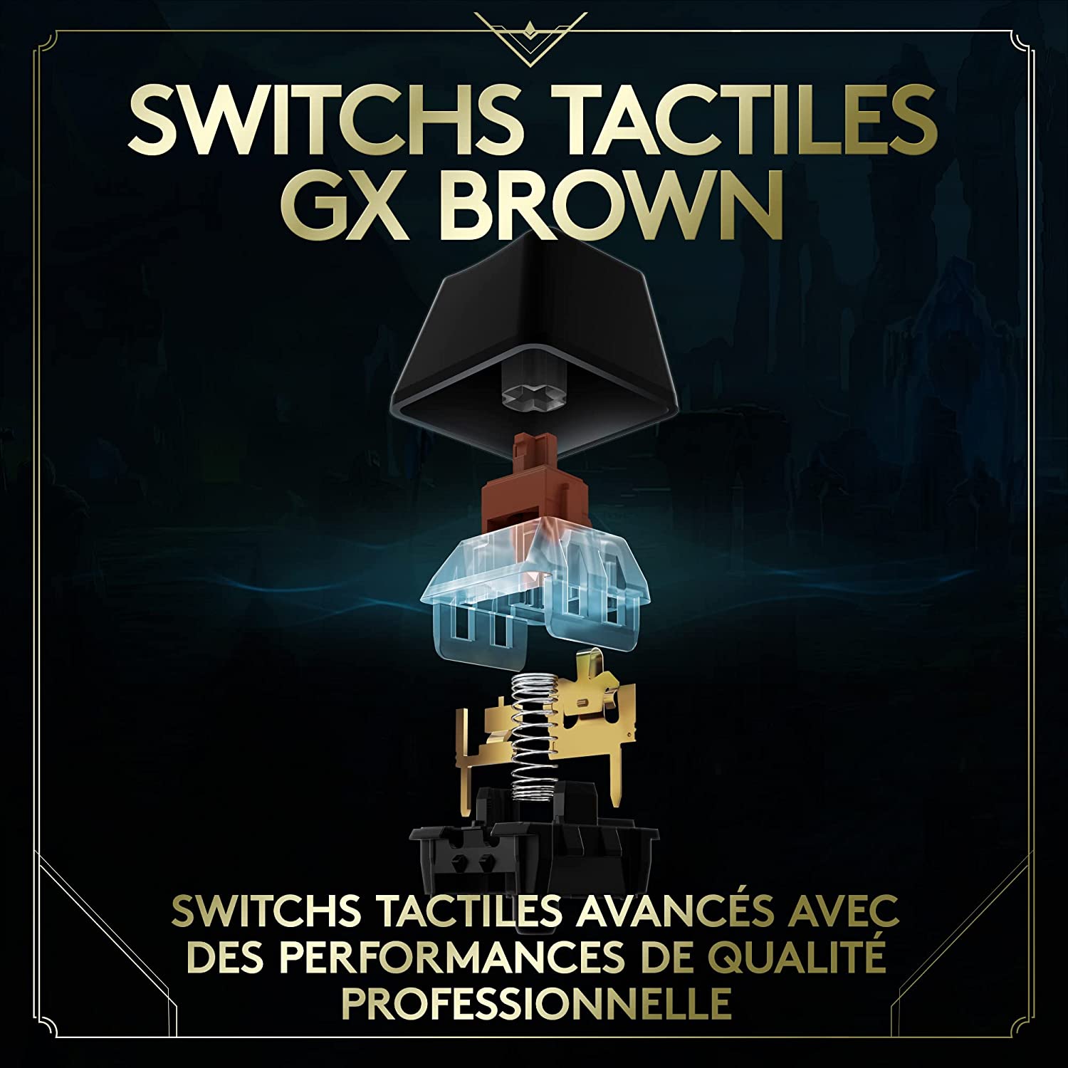 Logitech Clavier mécanique de jeu G PRO TKL sans pavé numérique Lightspeed RGB Edition League of Legends avec commutateurs GX Brown Tactile - Azerty FR - flash vidéo