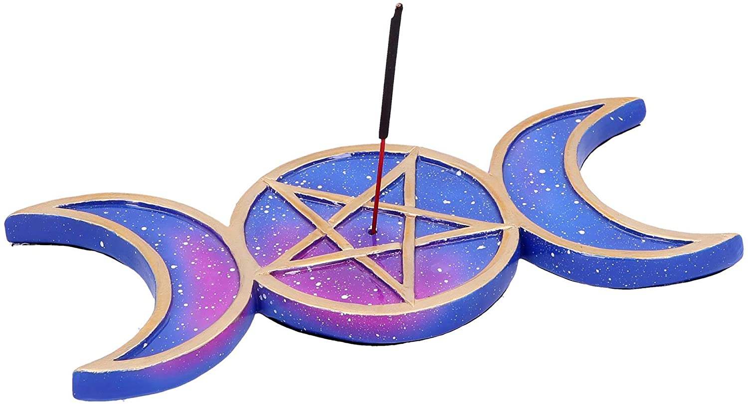 Galaxy Triple Moon Goddess - Ensemble de 4 brûle-encens 21.5cm - flash vidéo
