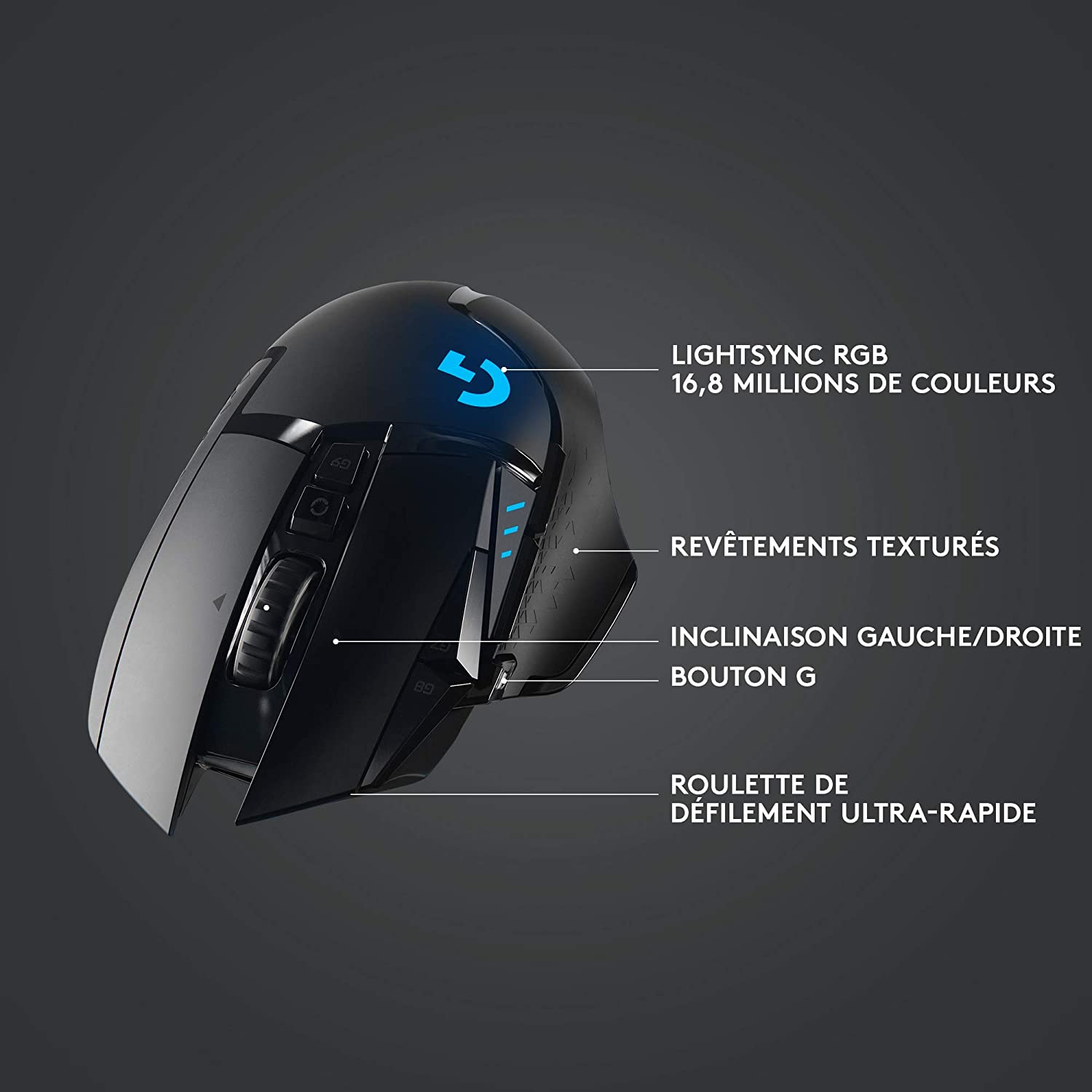 Logitech Souris de jeu sans fil G502 Lightspeed - flash vidéo