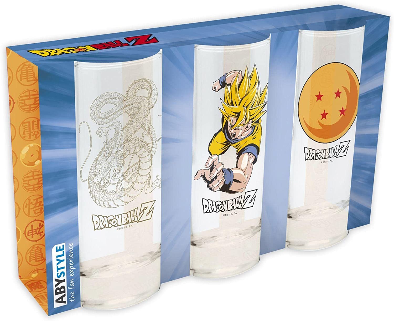 § Dragon Ball Z - 3 Glass Set 290ml - flash vidéo