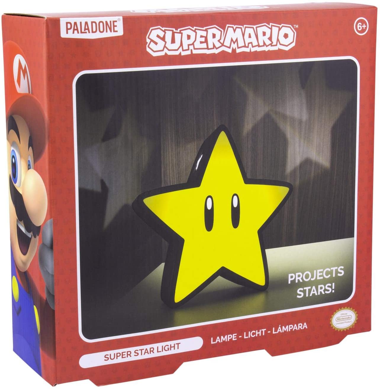 Super Mario - Super Star Light avec lampe de projection - flash vidéo