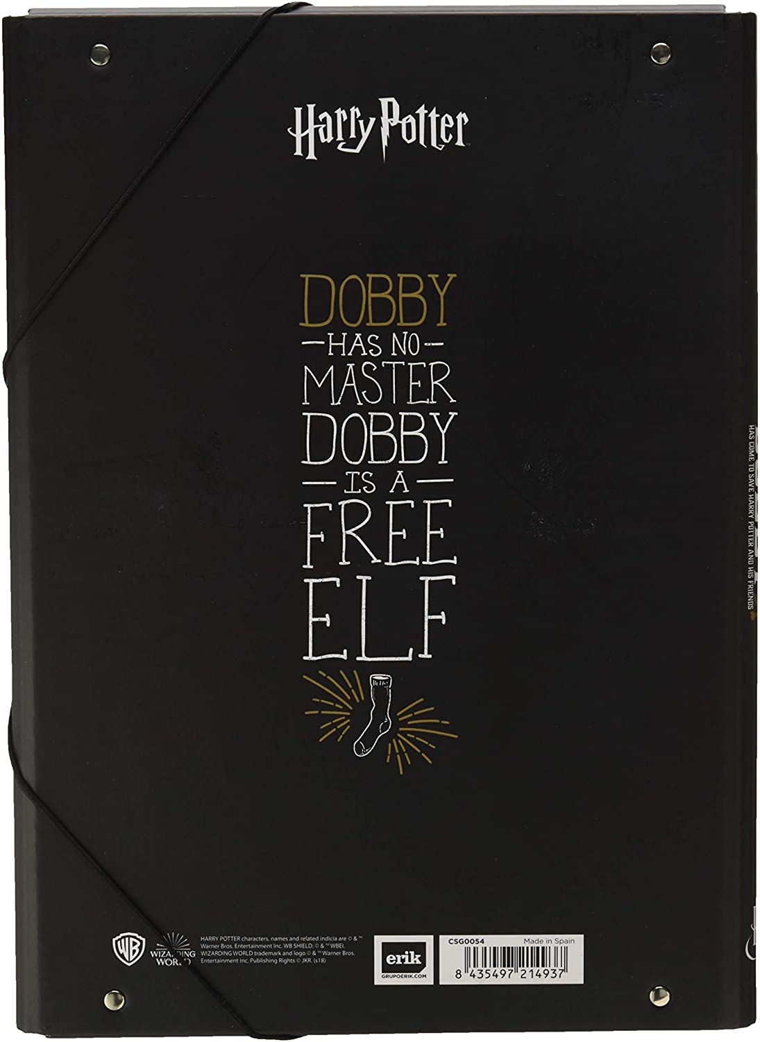 Harry Potter - Farde à élastique A4 Dobby - flash vidéo