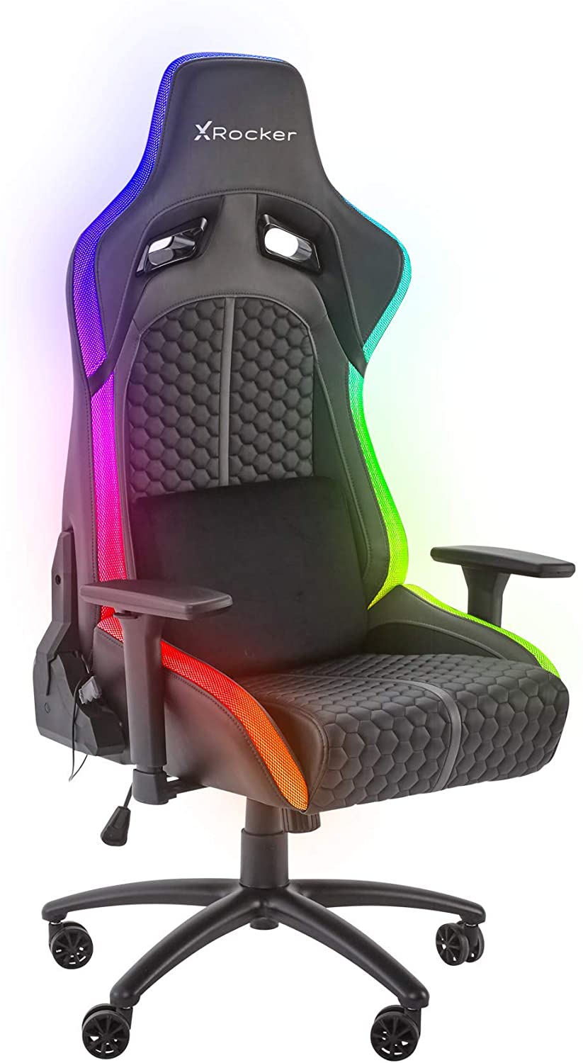 X Rocker - Stinger RGB Esports Gaming Chair with Vibrant LED lighting - flash vidéo