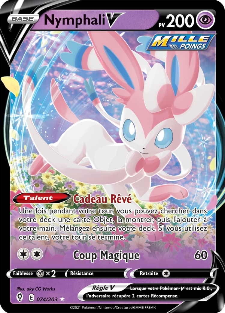 Pokémon JCC - Boîte Héros-V Évolutions d'Évoli (Mentali-V / Noctali-V / Nymphali-V - 1x Boite aléatoire) - flash vidéo