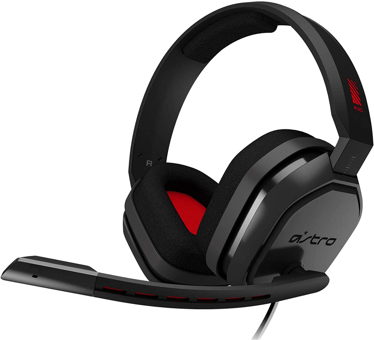 Astro Casque de jeu filaire A10 Gris et Rouge pour PC, PS5, PS4, Xbox Series, Xbox One et Mobile