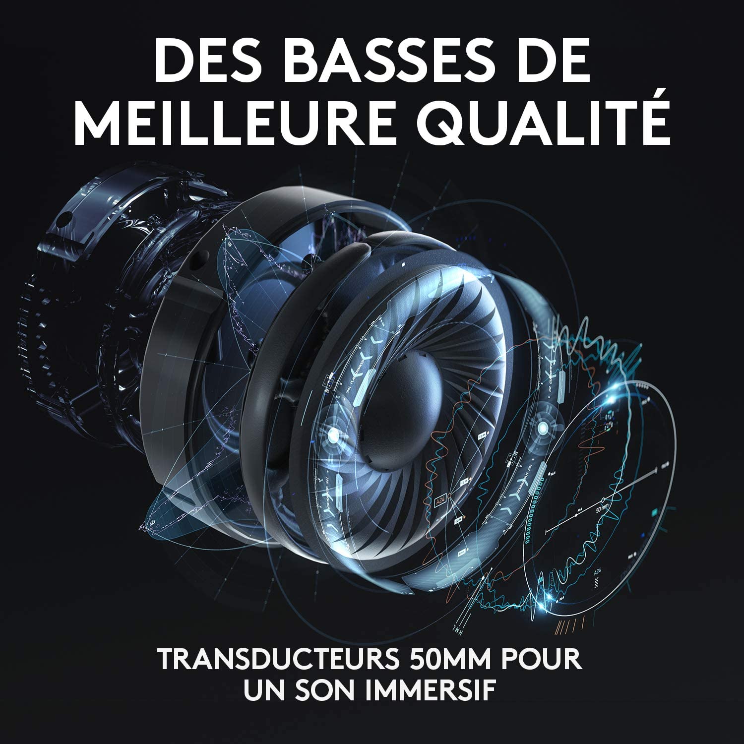 Logitech Casque de jeu Lightsync 7.1 Surround G635 pour PC, PS4, Xbox One et Switch - flash vidéo