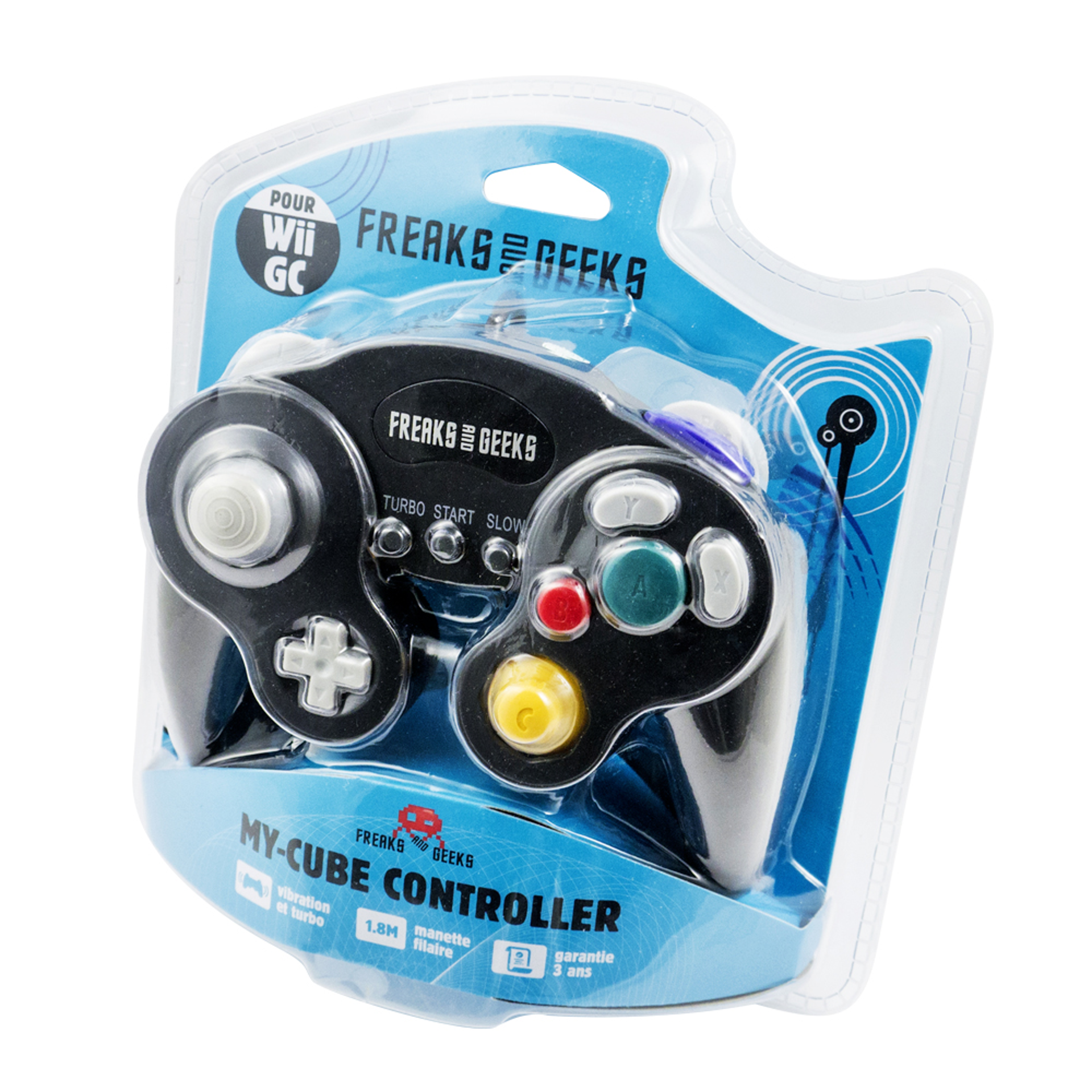 Nintendo Wii/GameCube Turbo Controller Black - flash vidéo