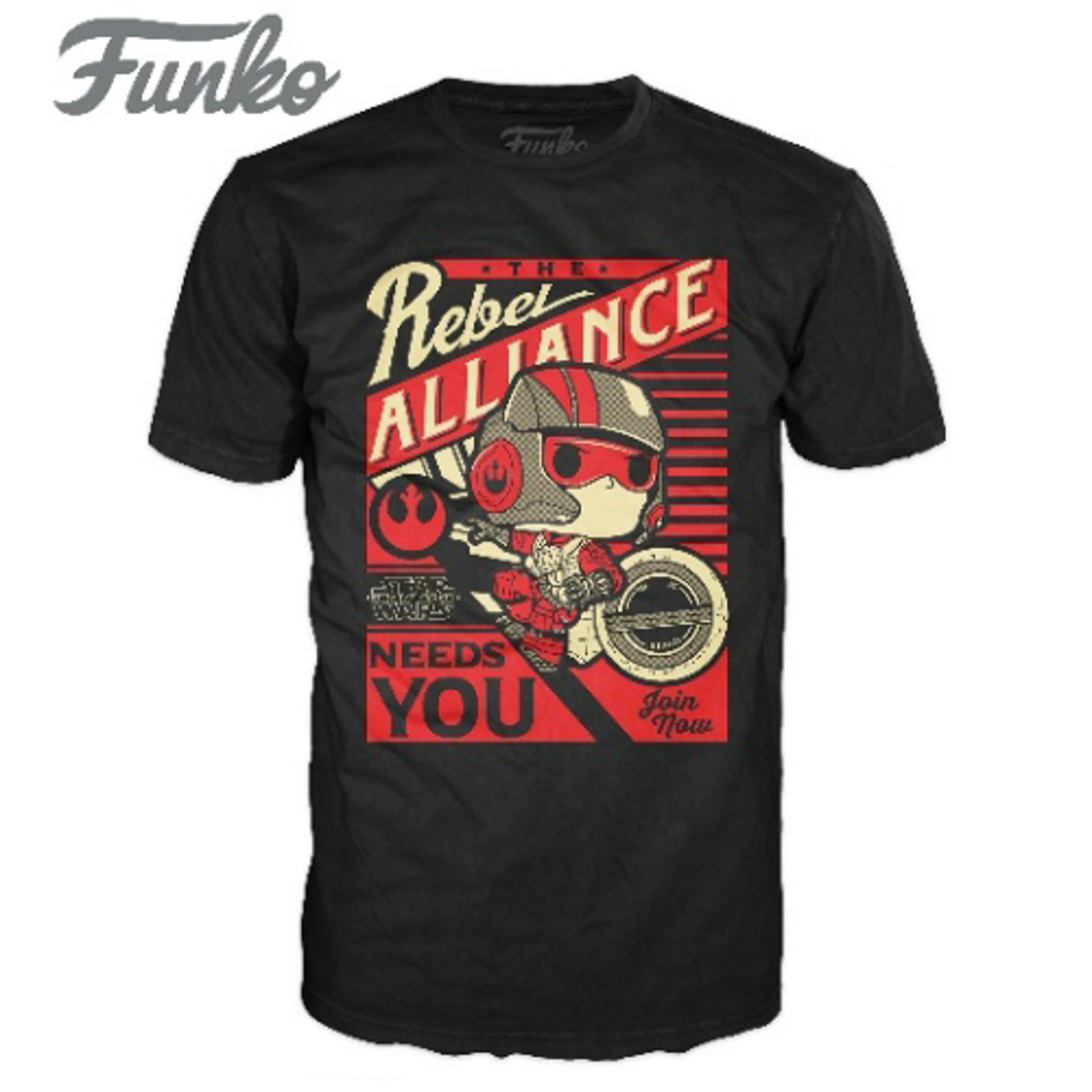 Funko Pop! Tees : Star Wars Rebel Alliance Propaganda - XS - flash vidéo