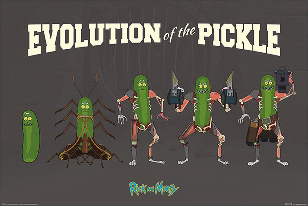§ Rick & Morty - Pickle Rick Evolution Maxi Poster - flash vidéo
