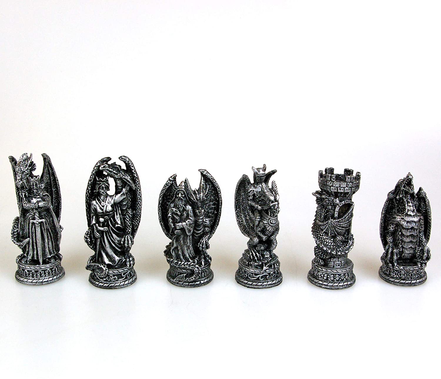 Kingdom Of The Dragon - Jeu d'échecs avec coins décorés de tours 43cm - flash vidéo