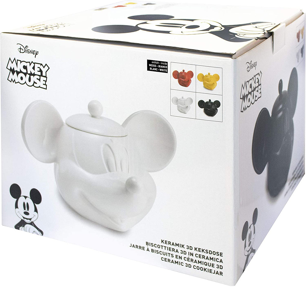 § Disney - Bocal à biscuits Mickey Mouse 3D blanc