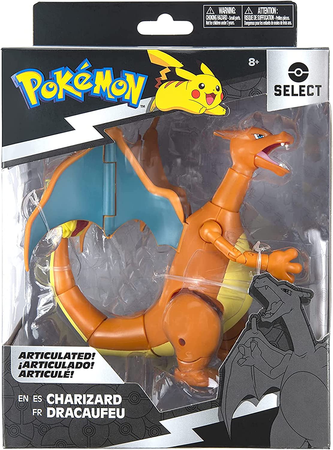 Pokémon - Figurine Articulée Dracaufeu 15cm - flash vidéo