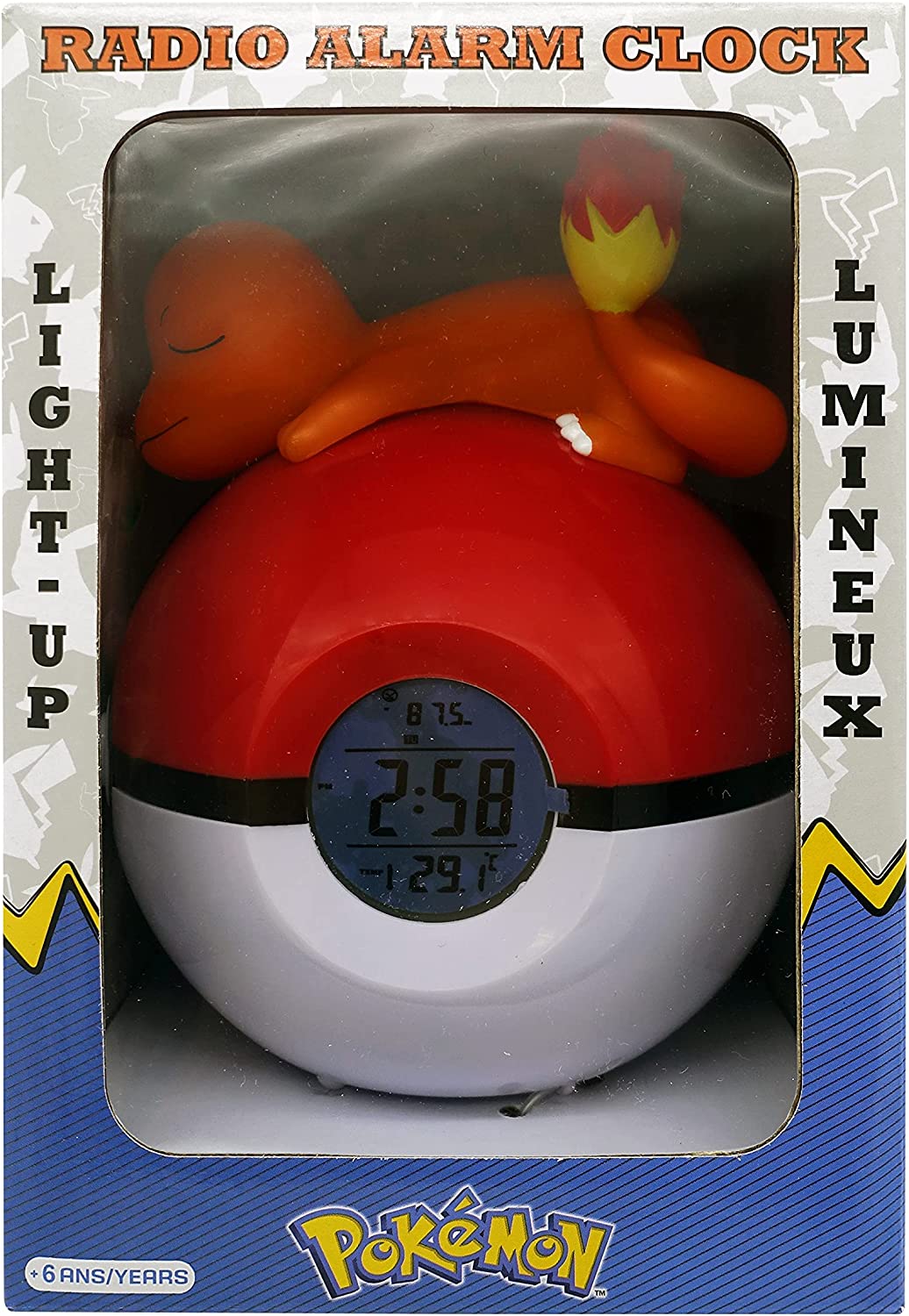 Pokemon - Horloge Alarme FM Led Salamèche - flash vidéo