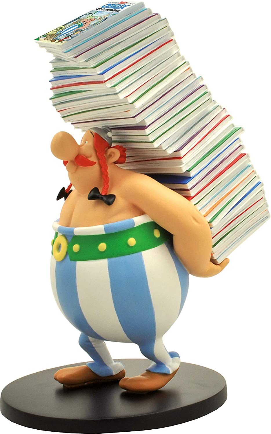 Plastoy - Astérix : Obélix pile d'albums - Figurine de collection - flash vidéo
