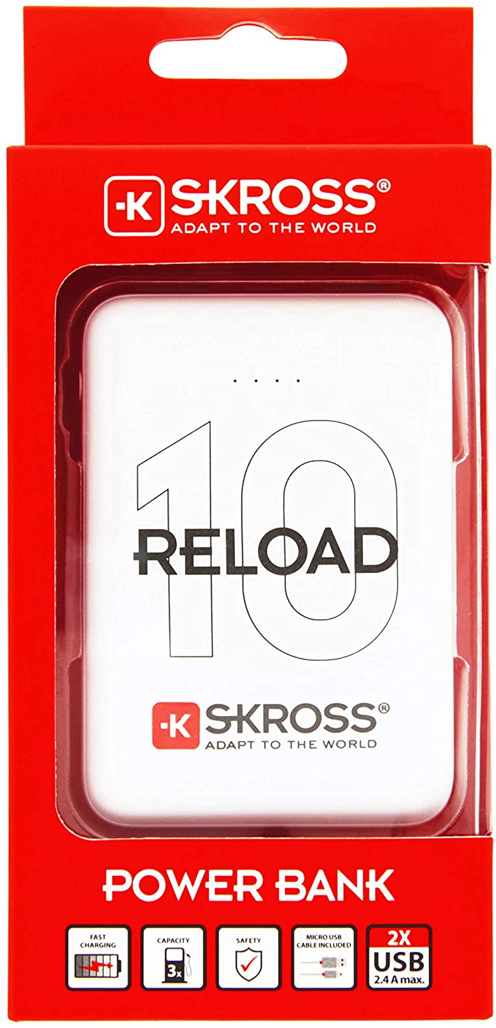 Skross Reload 5 Power Bank 10000mAh Blanc - flash vidéo