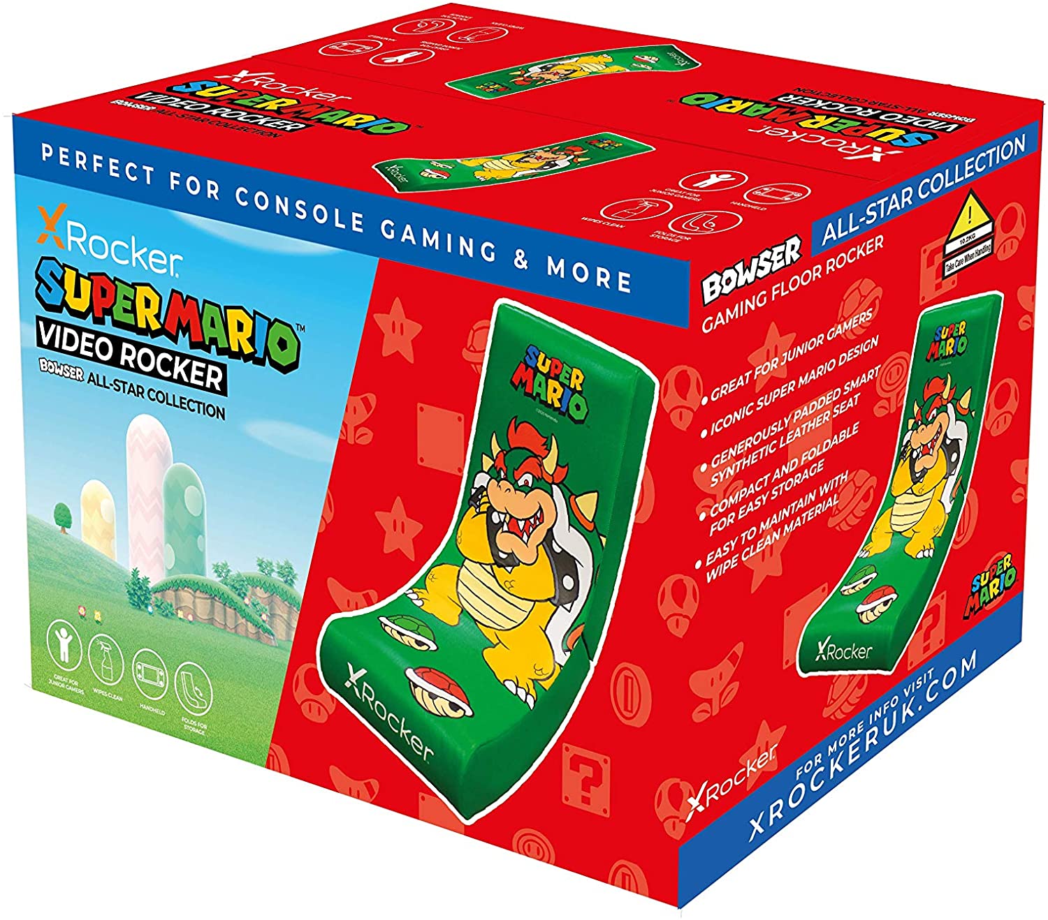 X Rocker - Nintendo Video Rocker Super Mario All-Star Collection Bowser Gaming Chair - flash vidéo