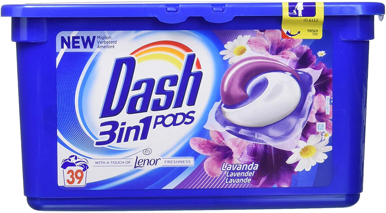 Dash Pods 3 x 39 pods Lavendel carton pack