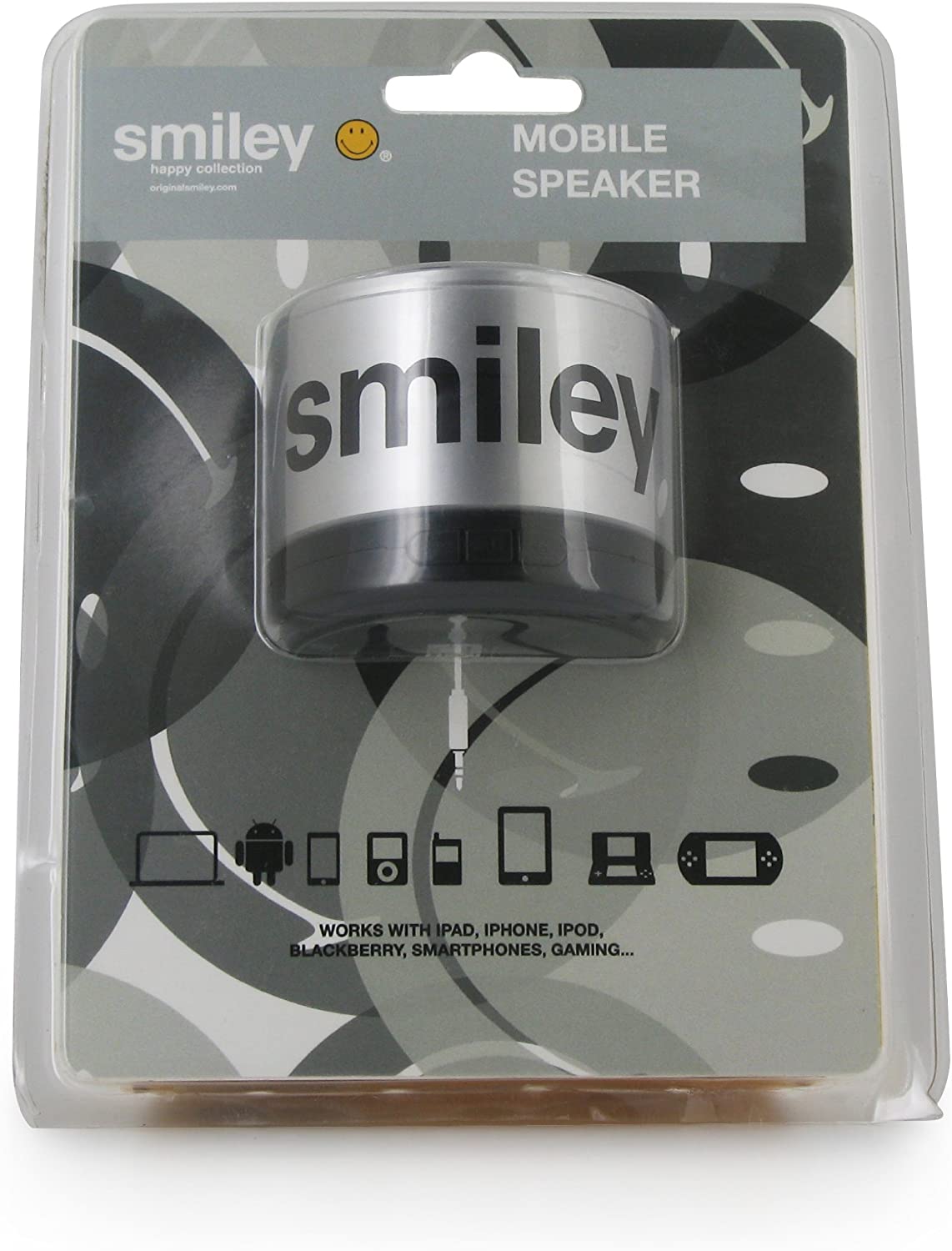 Smiley Original - Mini haut-parleur portable argent - flash vidéo
