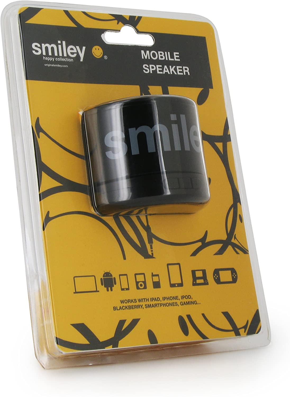 Smiley Original - Mini haut-parleur portable Noir - flash vidéo