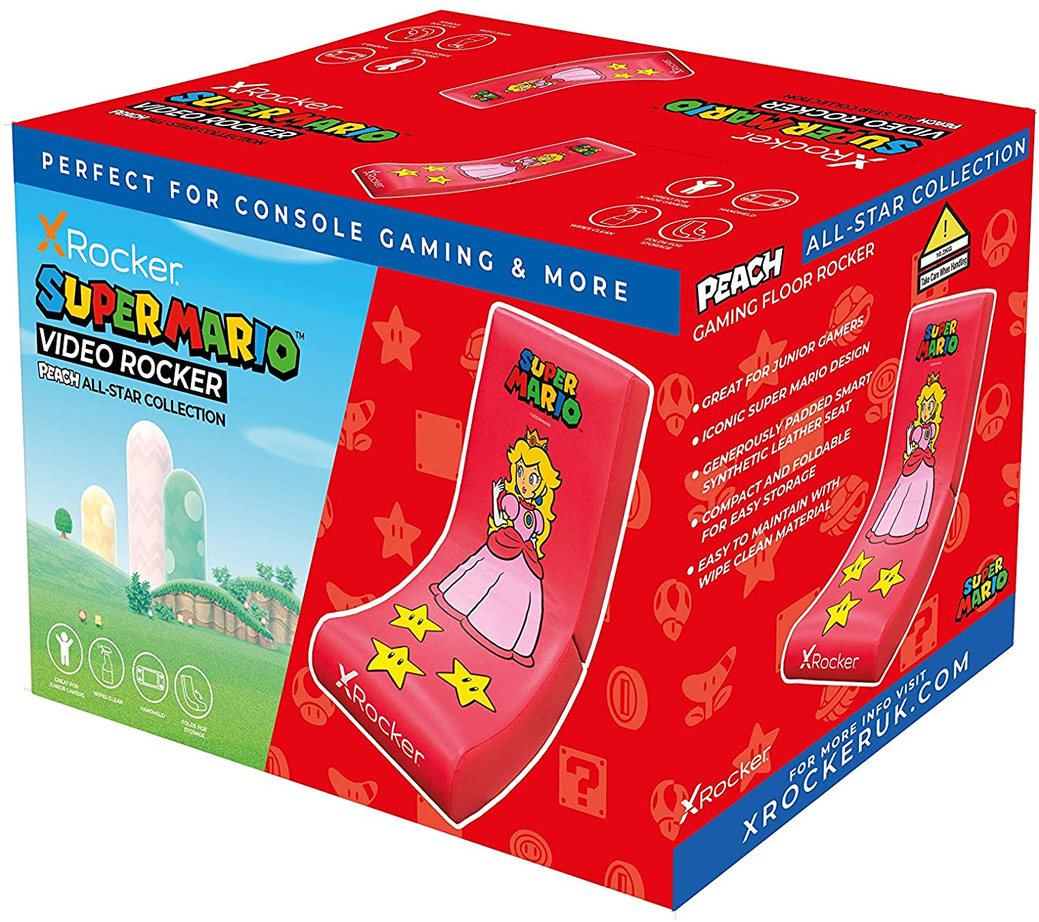 X Rocker - Nintendo Video Rocker Super Mario All-Star Collection Princess Peach Gaming Chair - flash vidéo