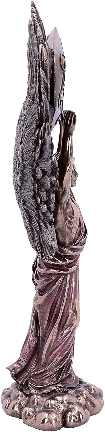Metatron - Figurine d'ange éthéré de couleur bronze 35cm - flash vidéo