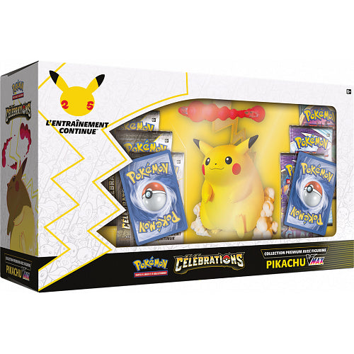 Pokémon JCC - 25e Anniversaire - Collection Premium avec figurine Pikachu-VMAX - flash vidéo