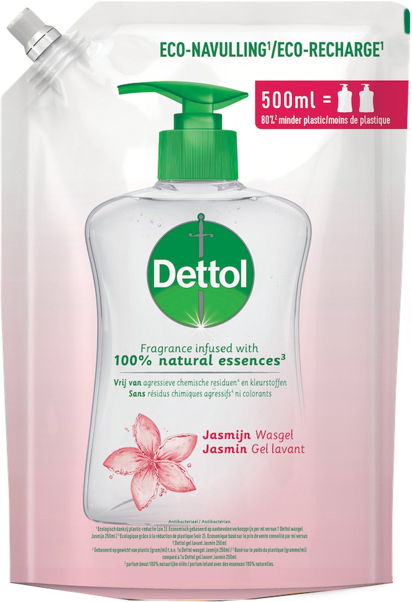 Dettol Gel Lavant Antibactérien Jasmin Recharge 500ml - flash vidéo