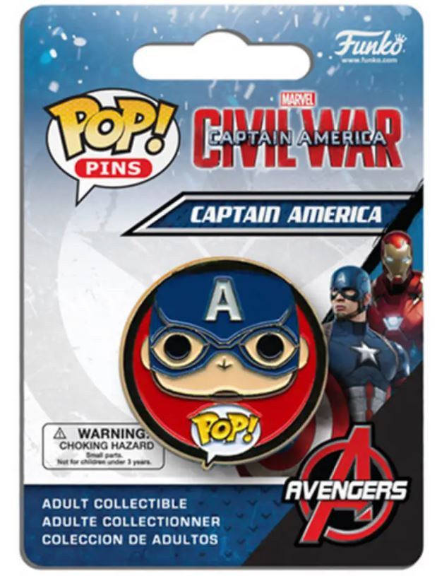 Funko Pop! Pins Captain America Civil War Captain America - flash vidéo