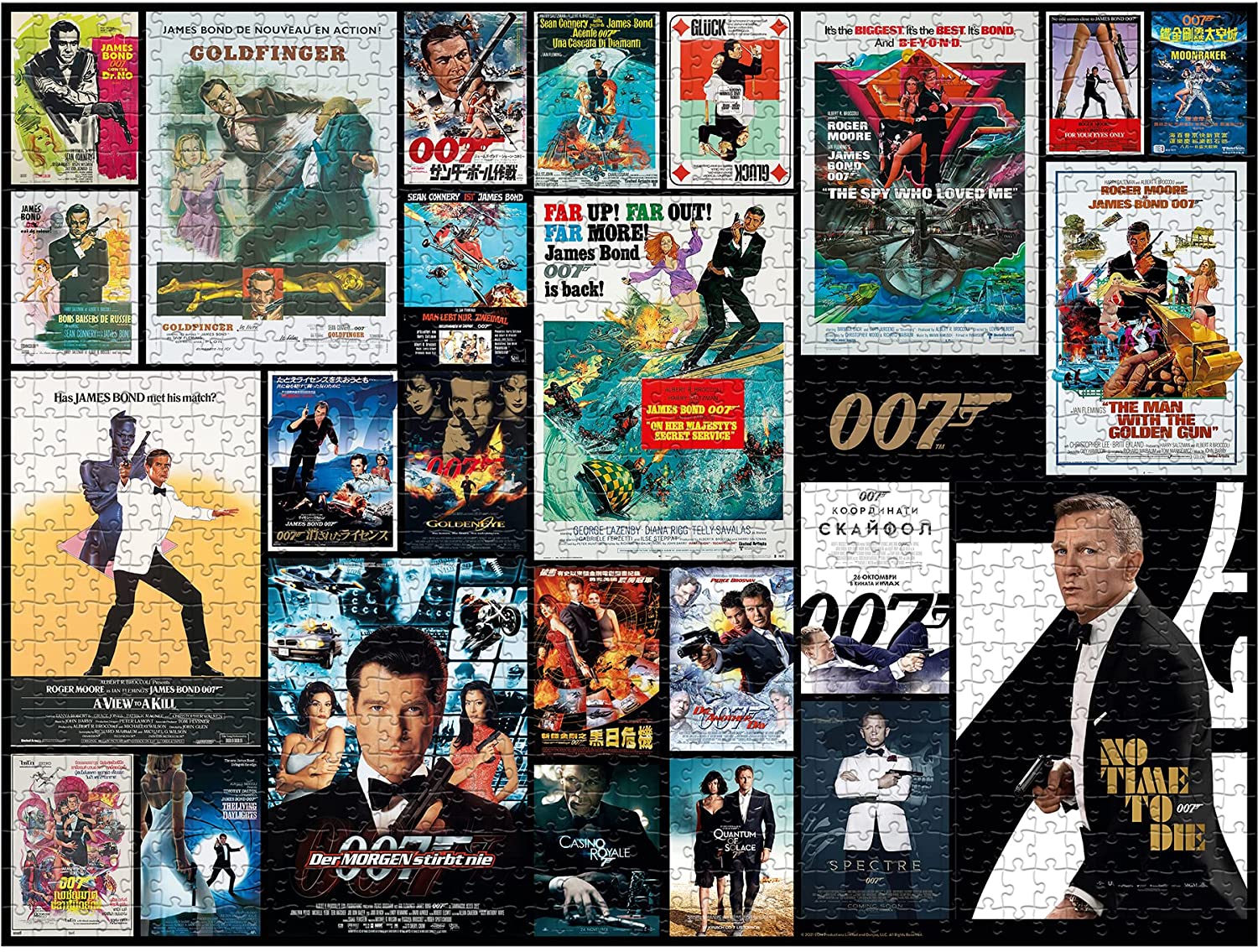 James Bonds - Affiches de Films Puzzle 1000 pcs - flash vidéo