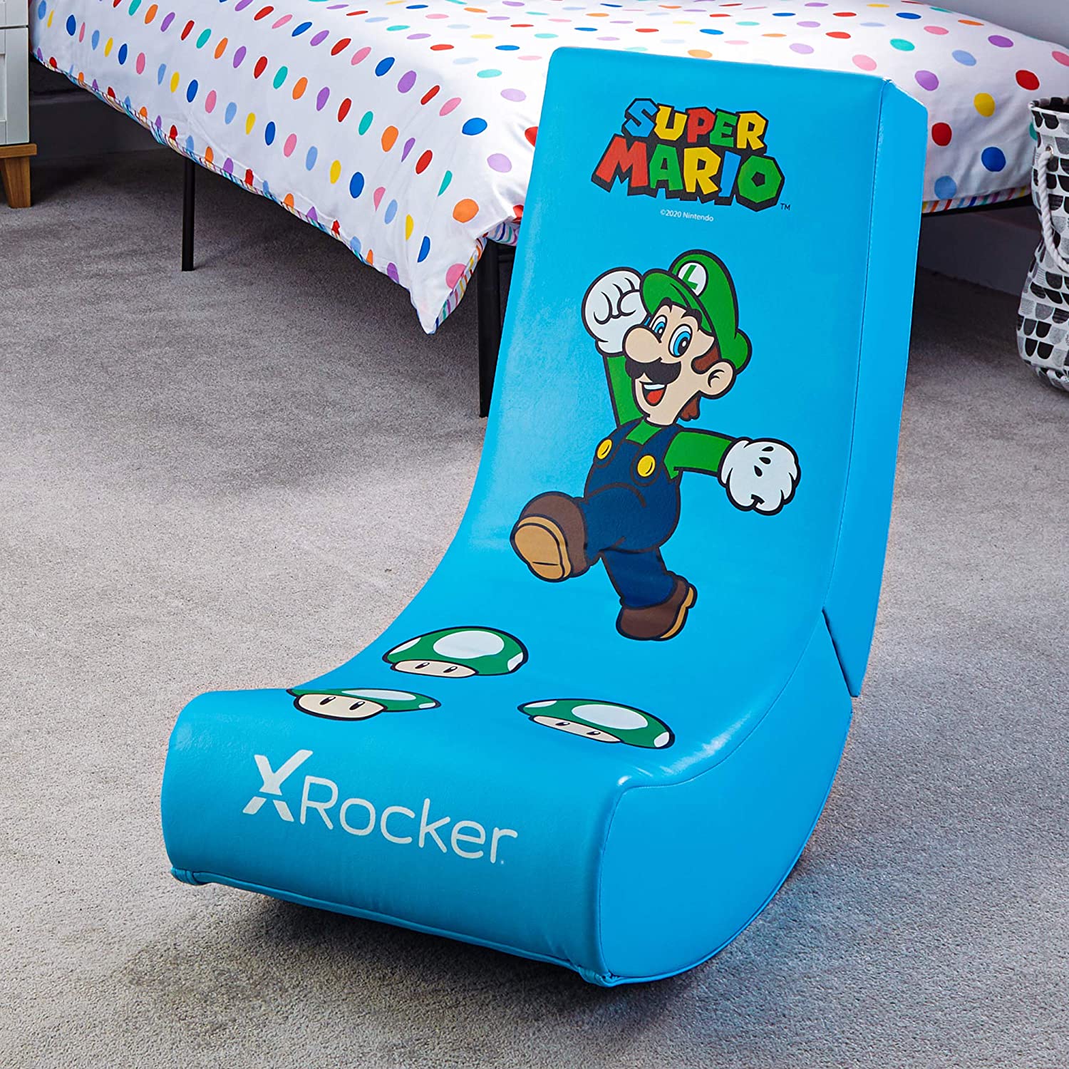 X Rocker - Nintendo Video Rocker Super Mario All-Star Collection Luigi Gaming Chair - flash vidéo