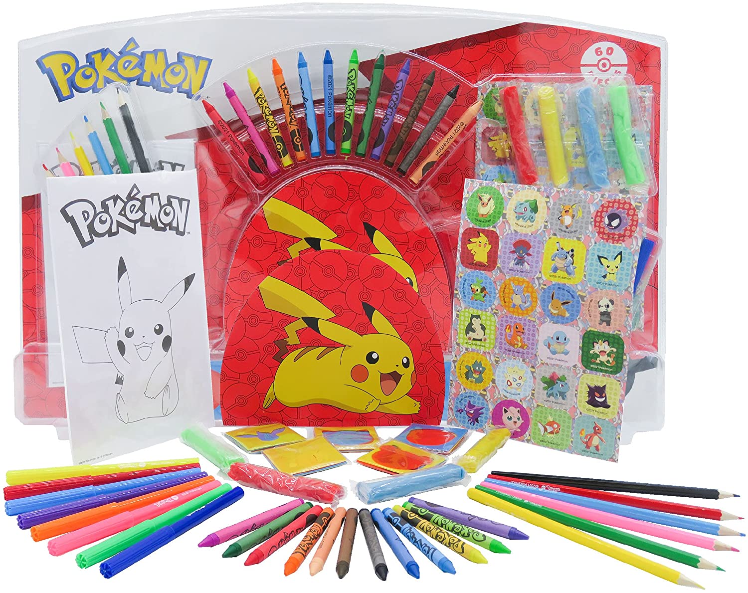 Pokémon - Ensemble d'activités avec 60 pièces sous blister Pokémon de départ - flash vidéo