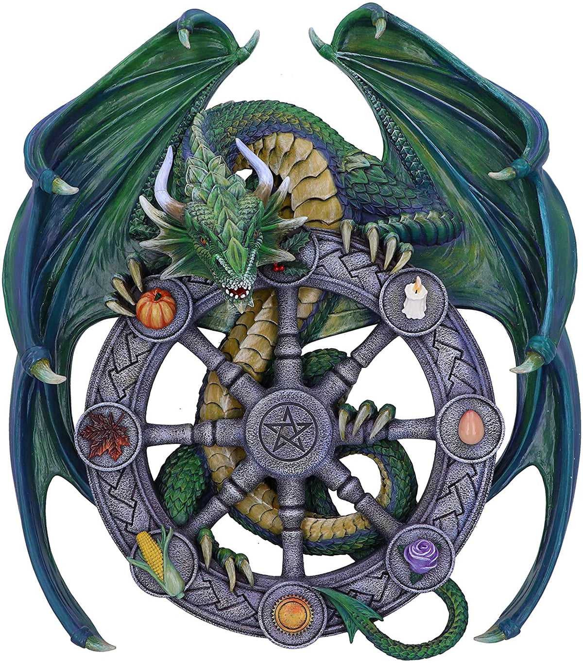 Year of the Magical Dragon - Plaque murale Roue de l'année païenne 30cm