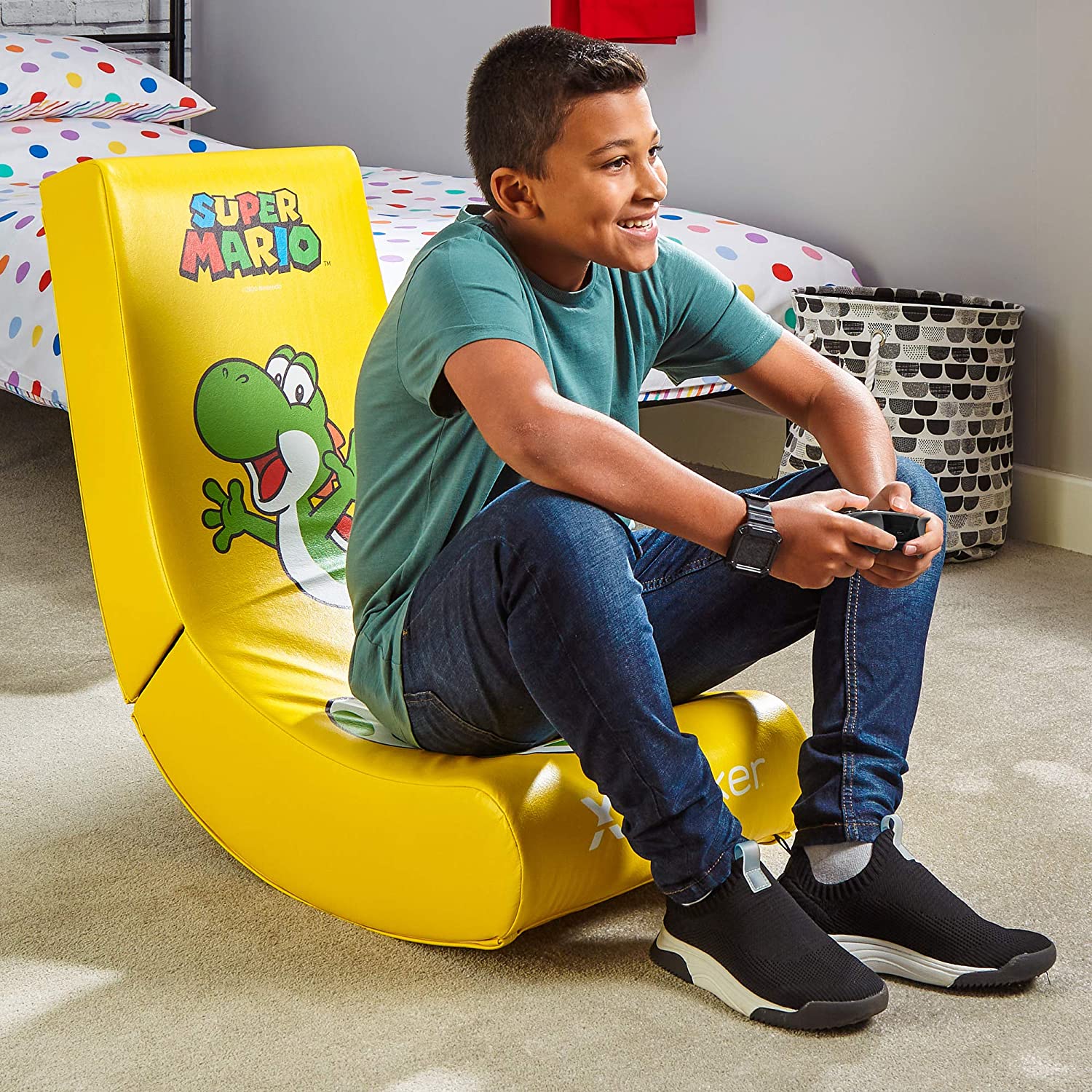 X Rocker - Nintendo Video Rocker Super Mario All-Star Collection Yoshi Gaming Chair - flash vidéo