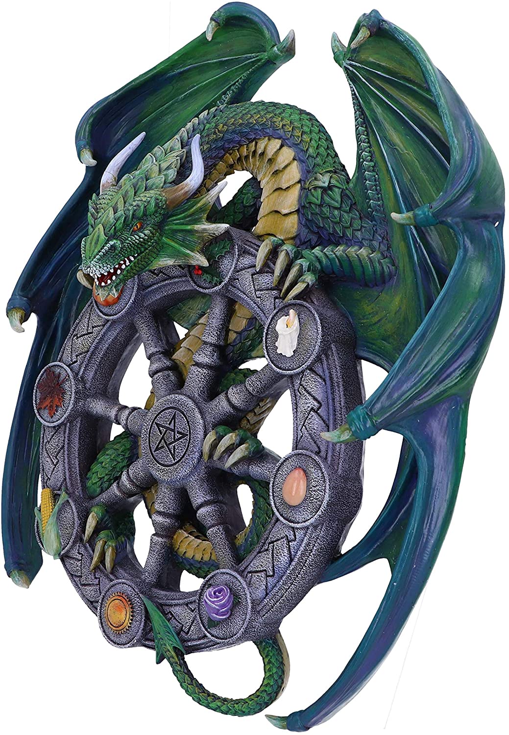 Year of the Magical Dragon - Plaque murale Roue de l'année païenne 30cm