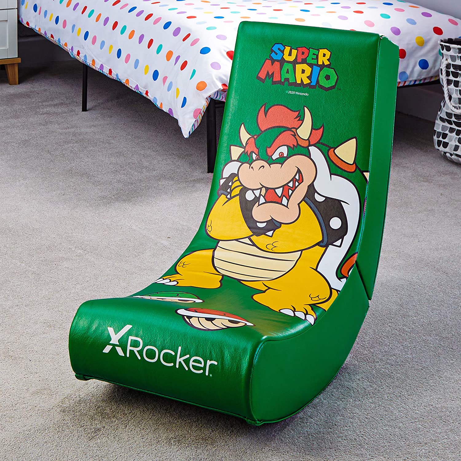 X Rocker - Nintendo Video Rocker Super Mario All-Star Collection Bowser Gaming Chair - flash vidéo