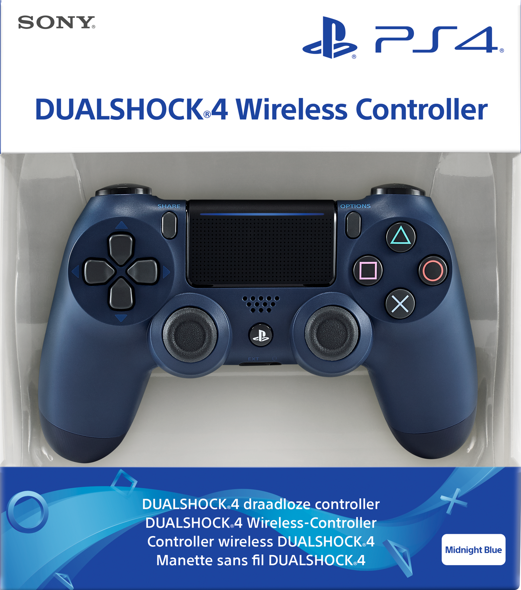 PS4 Wireless Dualshock Controller Midnight Blue V2 - flash vidéo