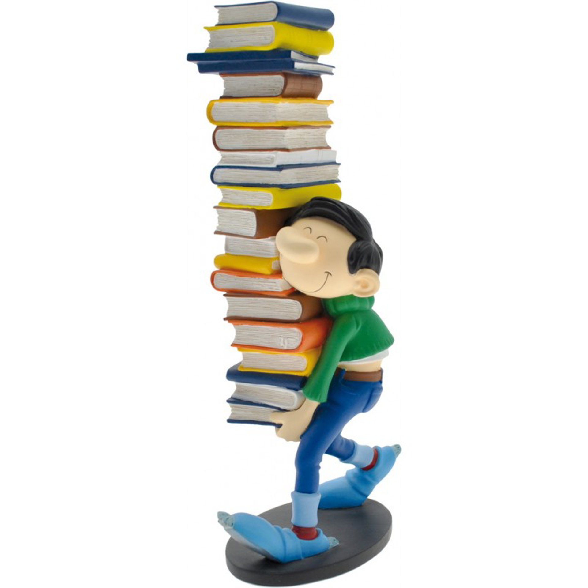 Plastoy - Gaston portant une pile de livres Figurine de collection - flash vidéo