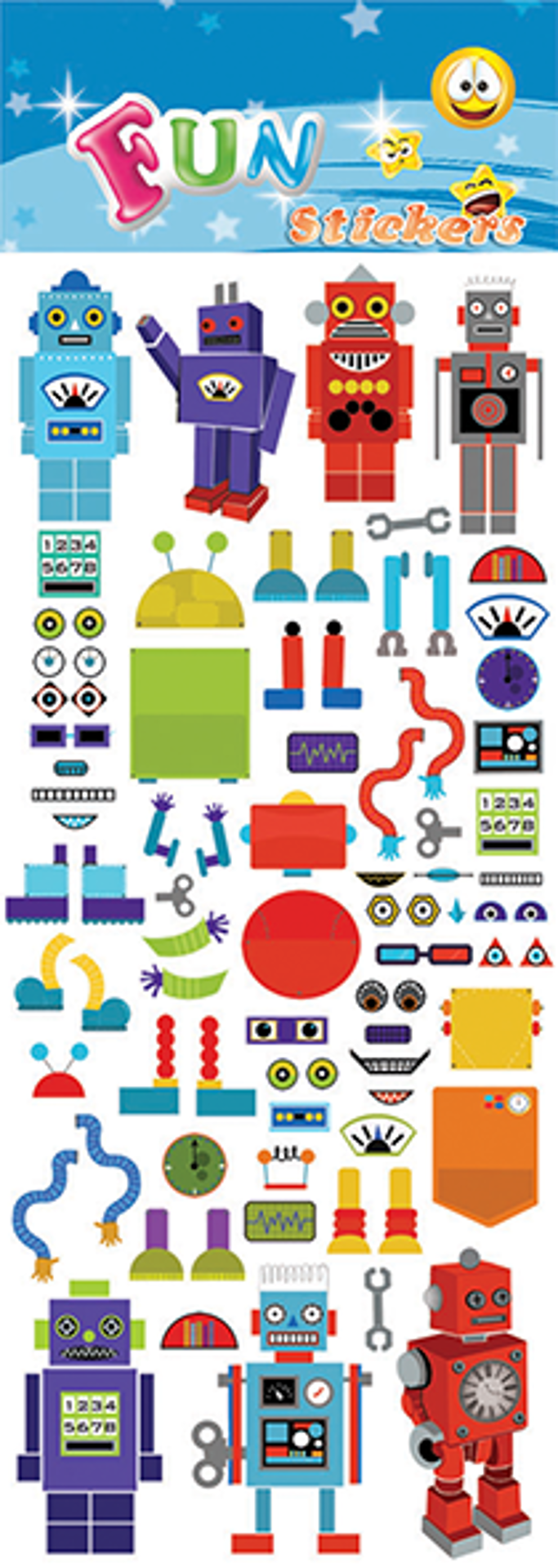 Robot Stickers - flash vidéo