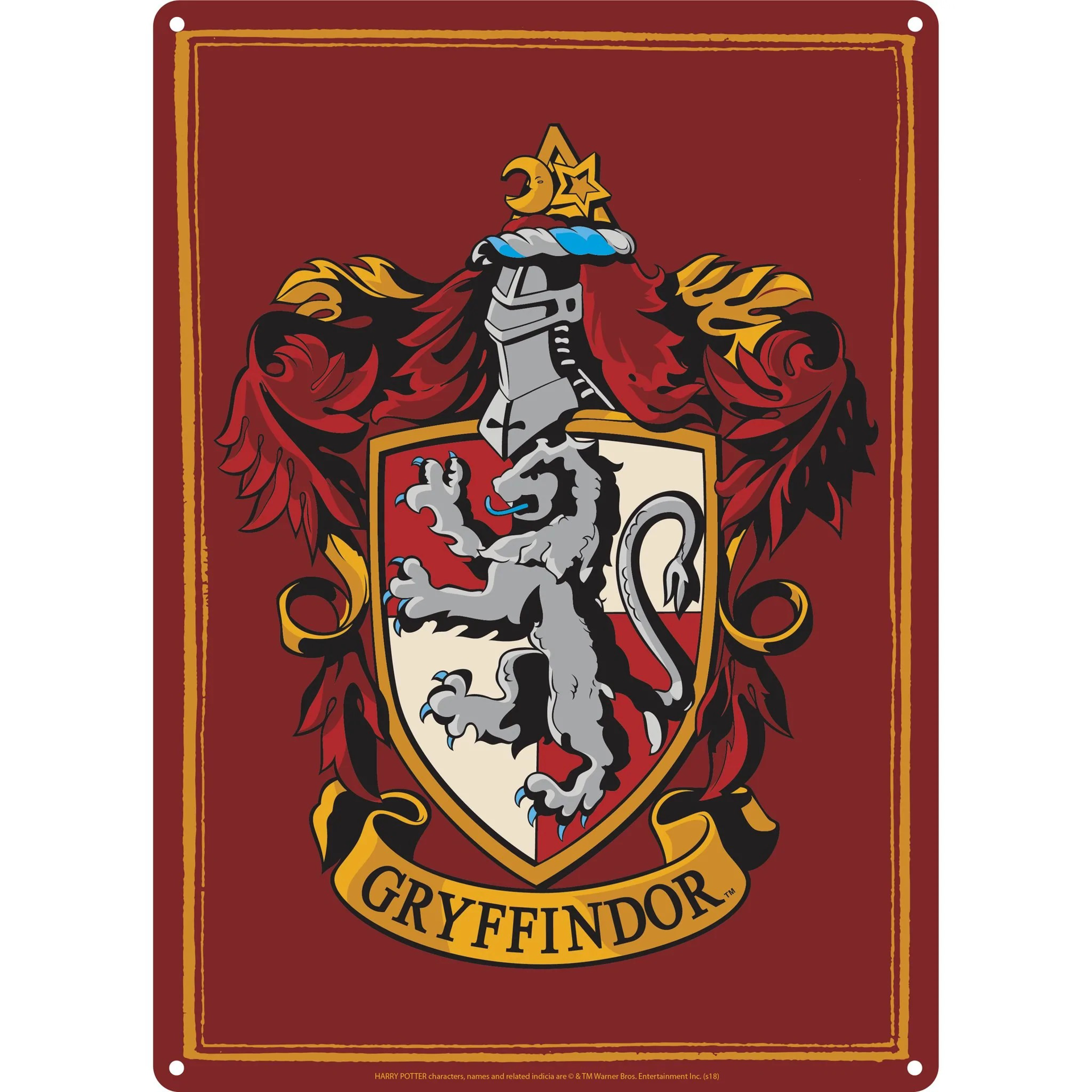 Harry Potter - Petit panneau en étain Blason de Gryffondor - flash vidéo