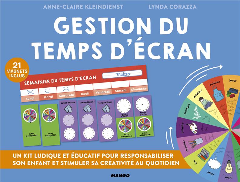 Gestion du temps d'écran : kit ludique et éducatif pour responsabiliser son enfant et stmiluler sa créativité, avec 21 magnets - flash vidéo