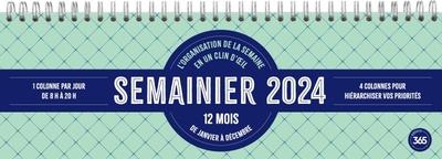 Semainier l'organisation de la semaine en un clin d'oeil : de janvier à décembre (édition 2024) - flash vidéo